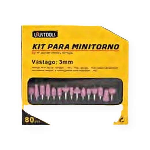 JGO. ACC. P. PULIR BURS. PIEDRAS Y FELPAS EJE DE 1/8" 80PCS UYUSTOOLS ACT080 MINITORNO