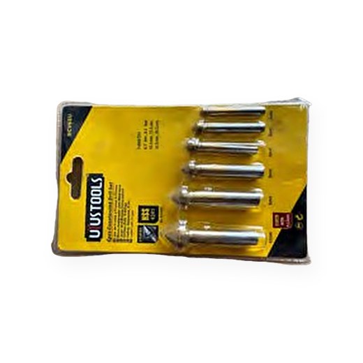 JGO. 6PCS AVELLANADORES HSS 3F DE 6.3 A 20.5MM. BCV6SU UYUSTOOLS